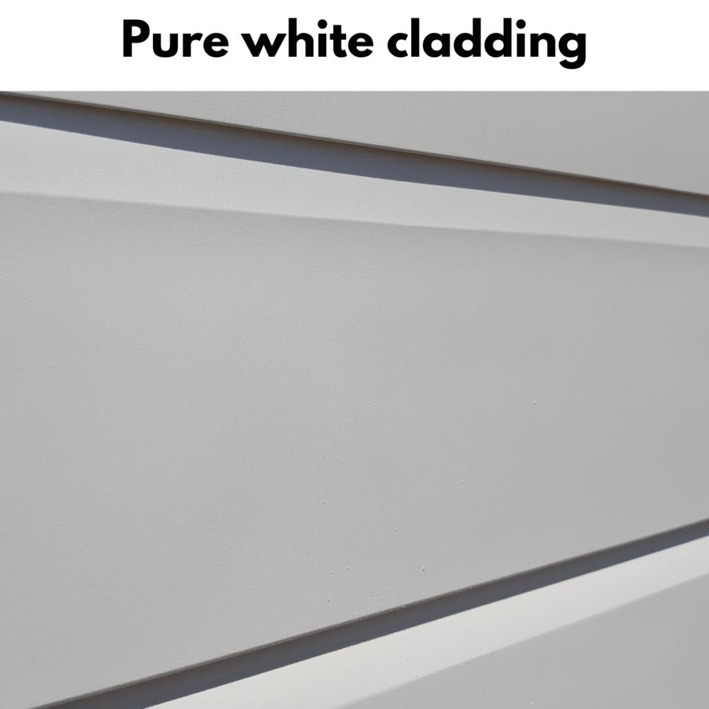 Pure white wall cladding